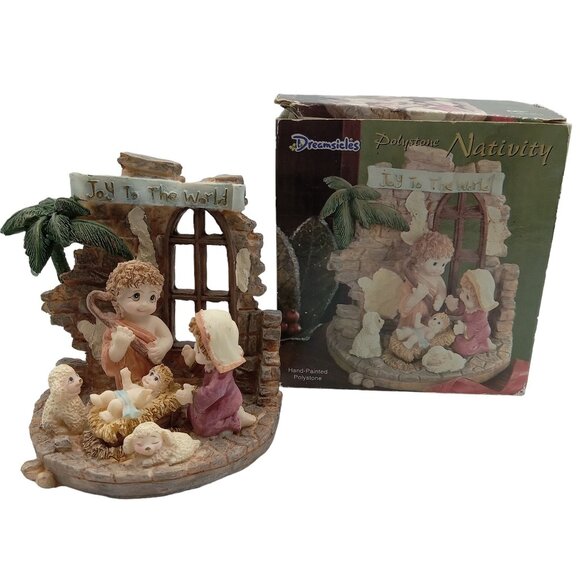 Dreamsicles Joy To The World Polystone Christmas Nativity HTF Collectible Figur - Picture 7 of 10